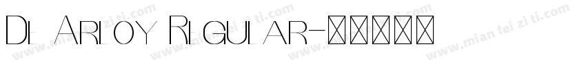 De Arloy Regular字体转换